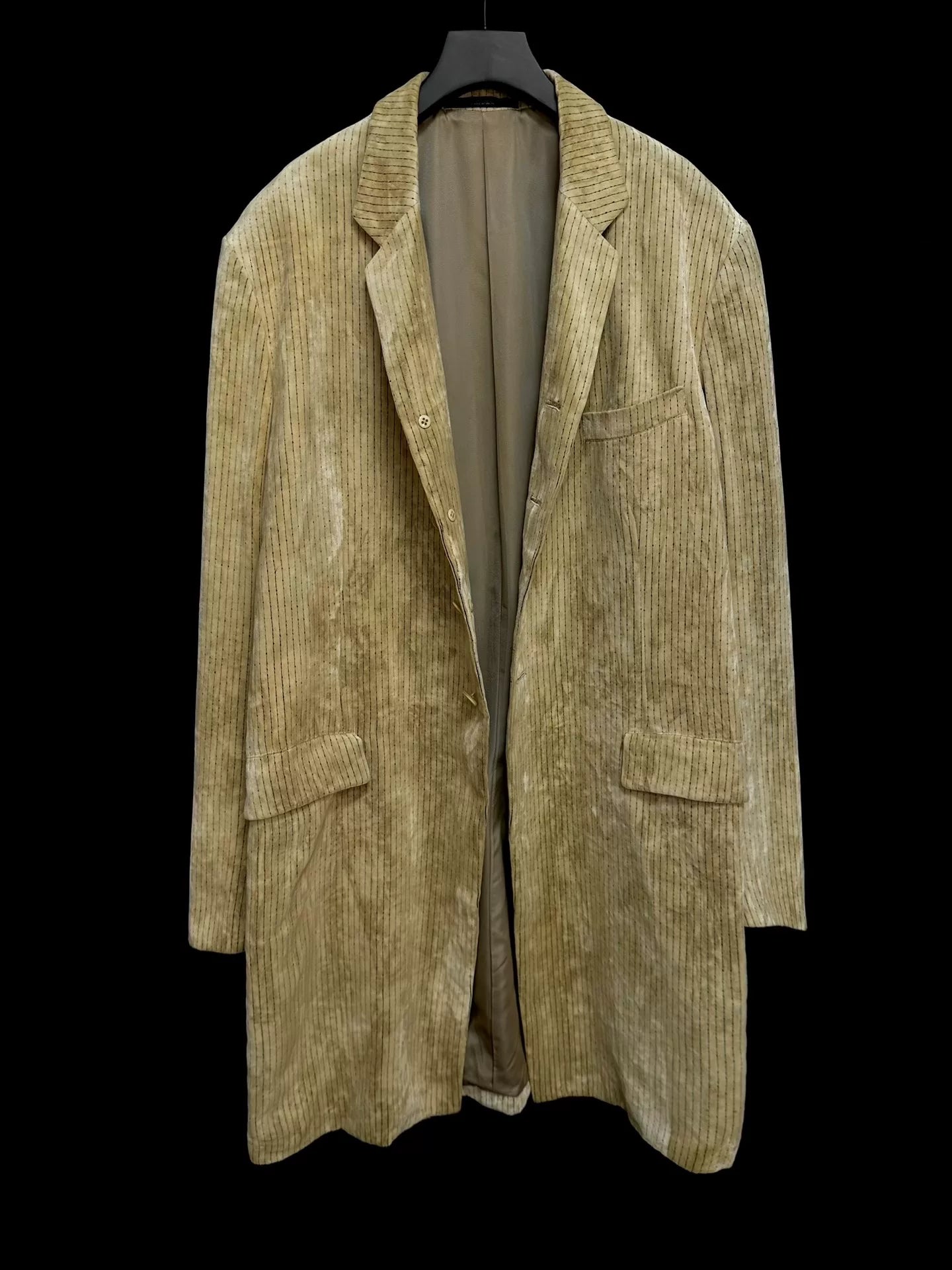 yohji yamamoto vintage velvet coat