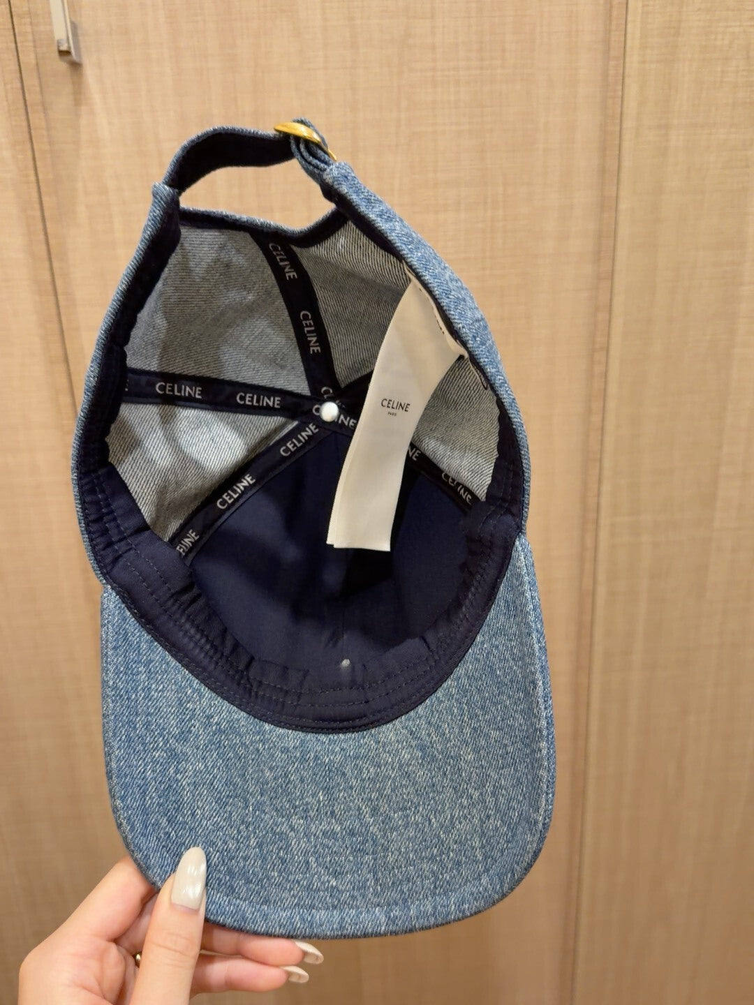 Celine Denim Duckbill Cap Size M