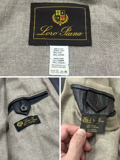 luxurious dark leather jacket with cashmere lining