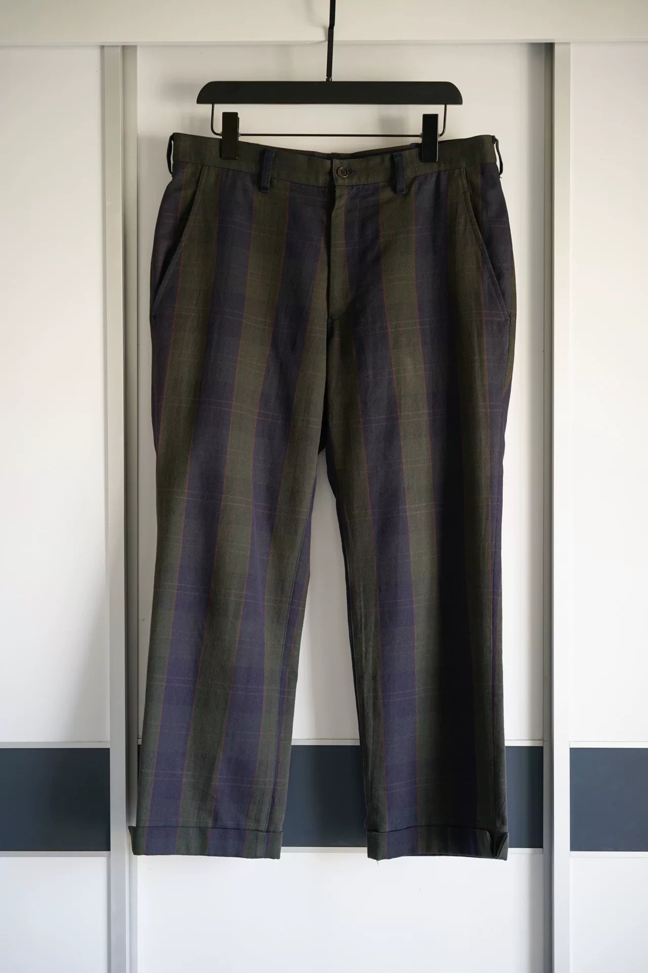 Yohji Yamamoto Wool Plaid Trousers
