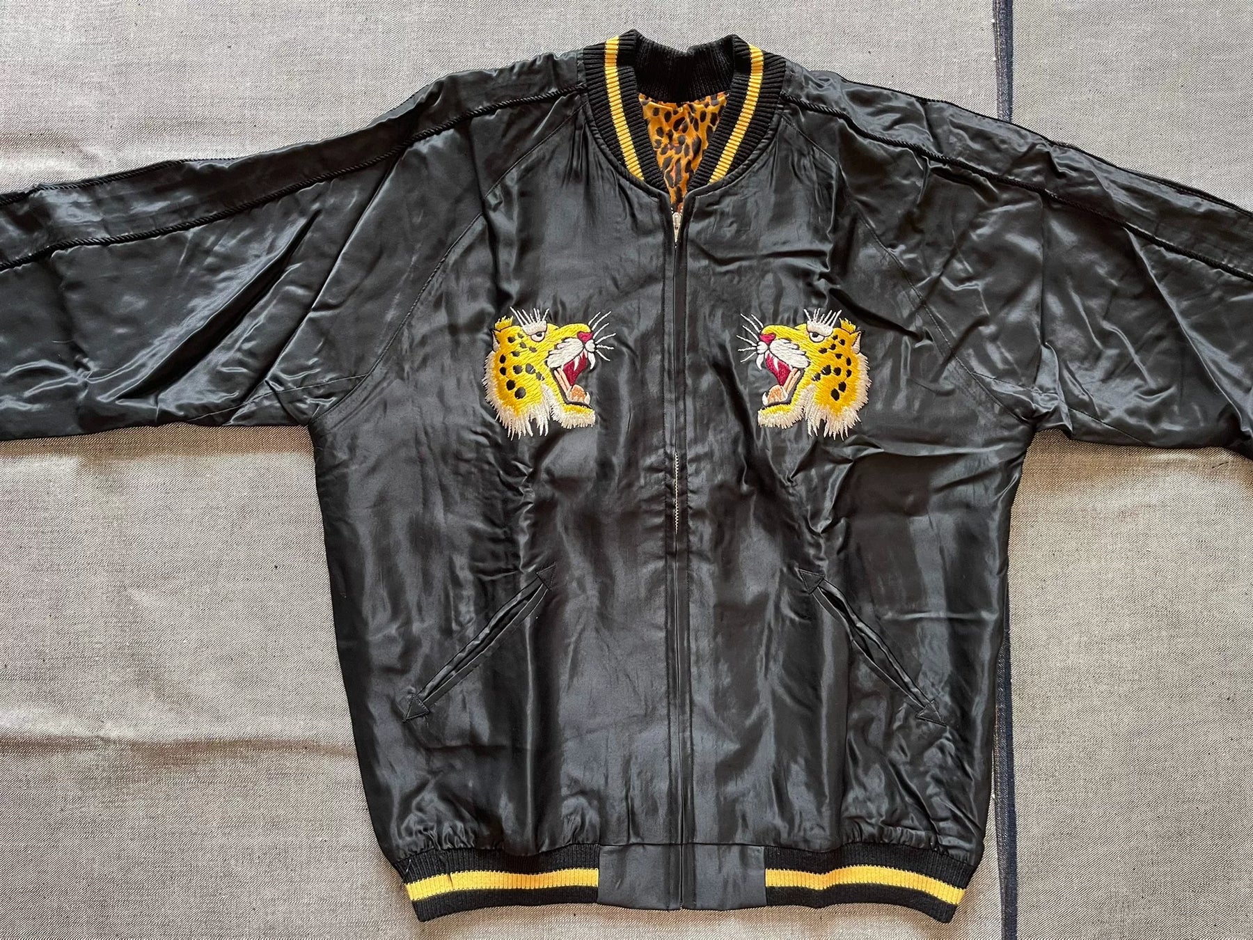 Toyo Beams Leopard Sukajan Embroidery Jacket