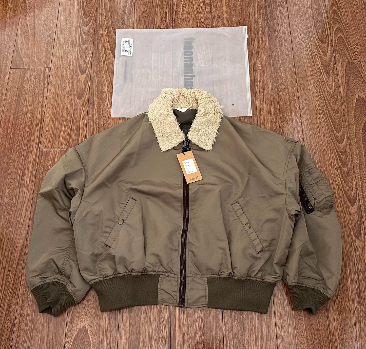 castro janker jacket with fur collar