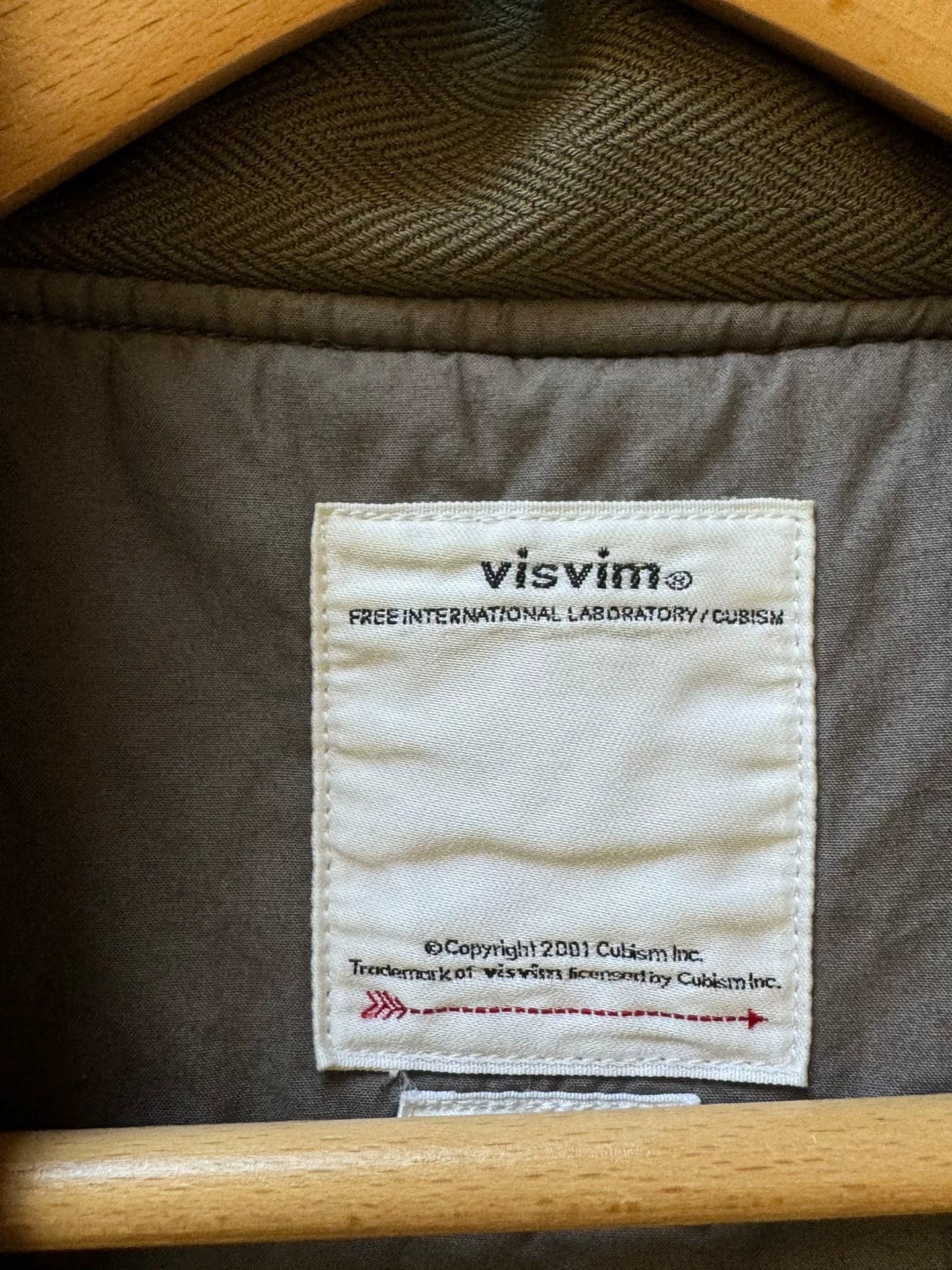 visvim Grey Herringbone Collar Jacket