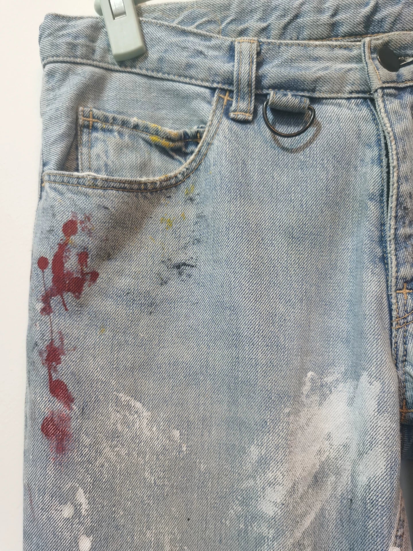 number nine splash paint jeans