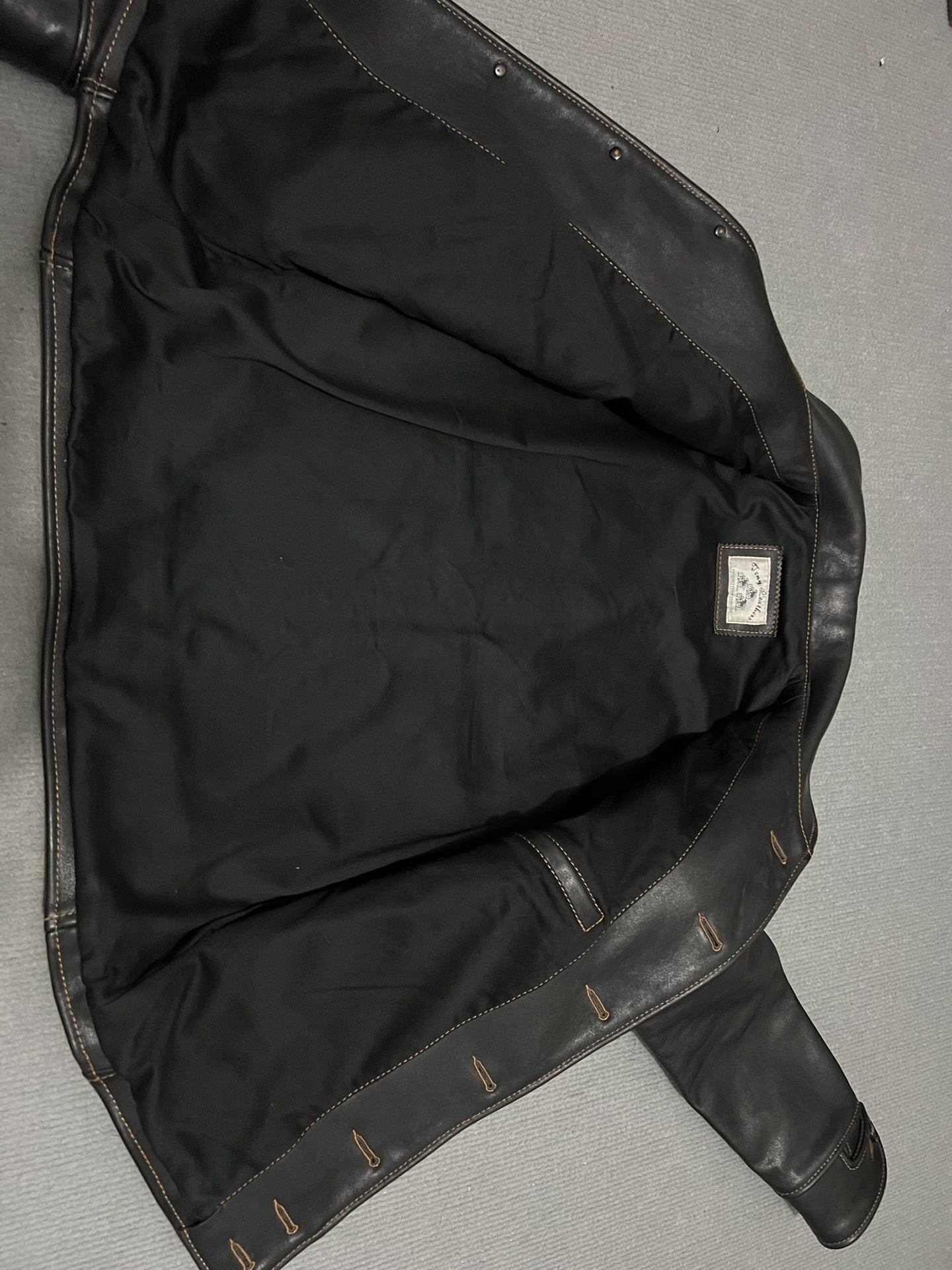 Campus Cowhide Leather Biker Jacket