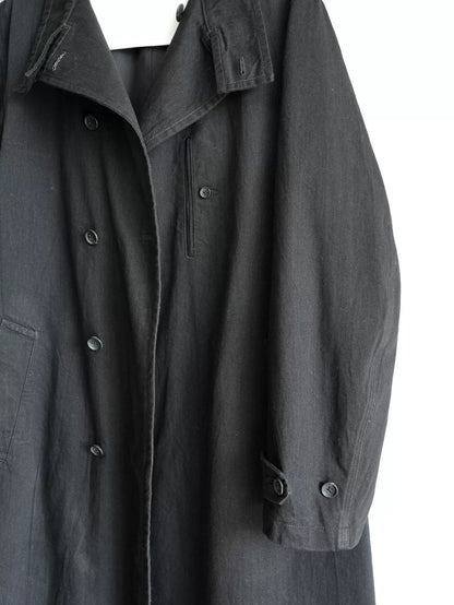 Yohji Yamamoto Black Long Coat 23AW