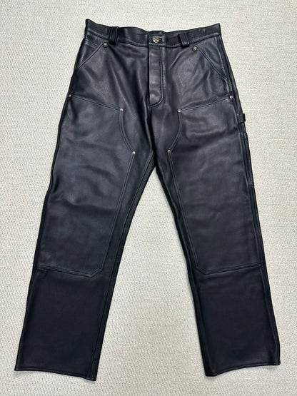 Chrome Hearts Leather Double Knee Pants