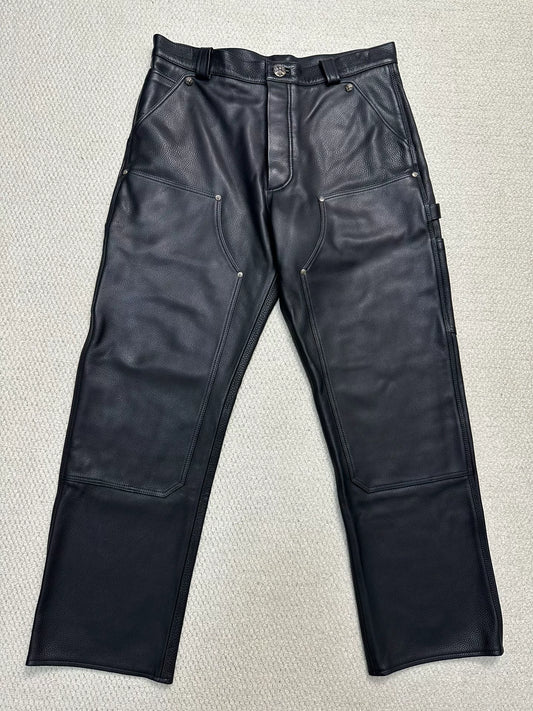 Chrome Hearts Leather Double Knee Pants