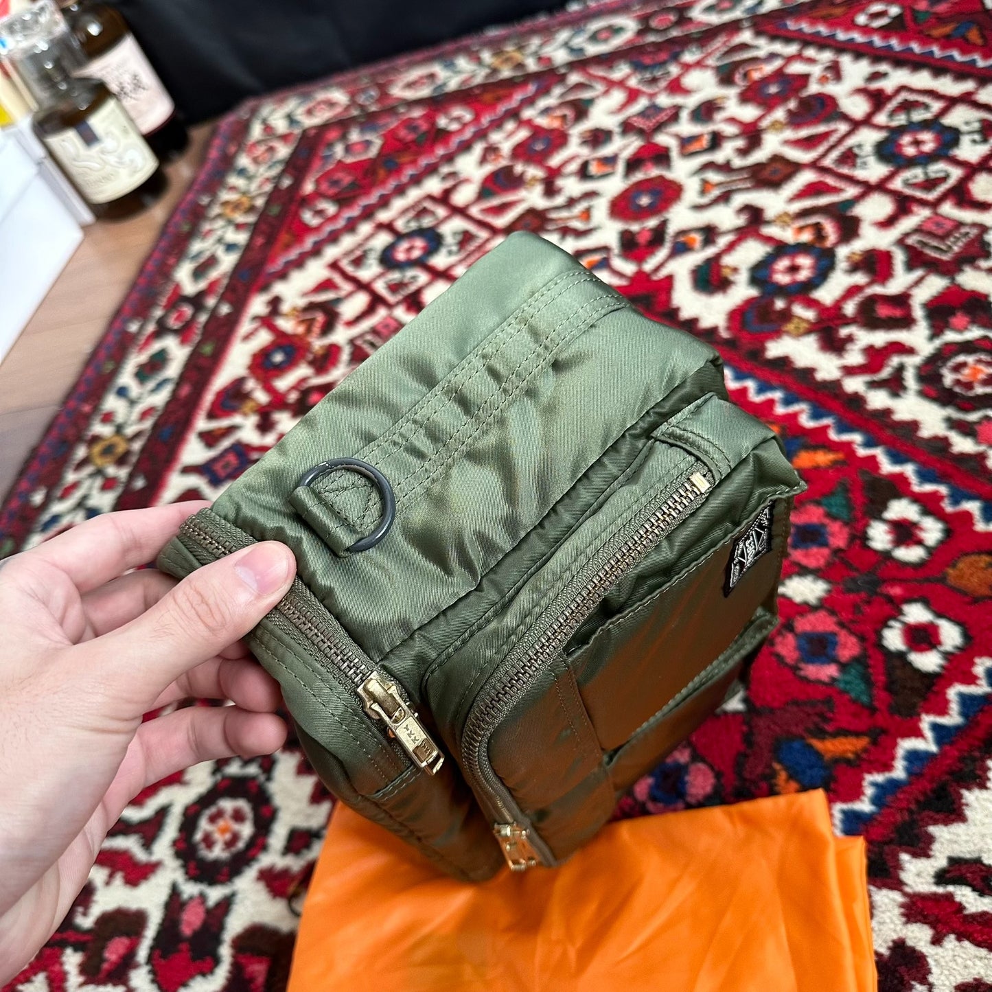 porter tanker camera bag in green
