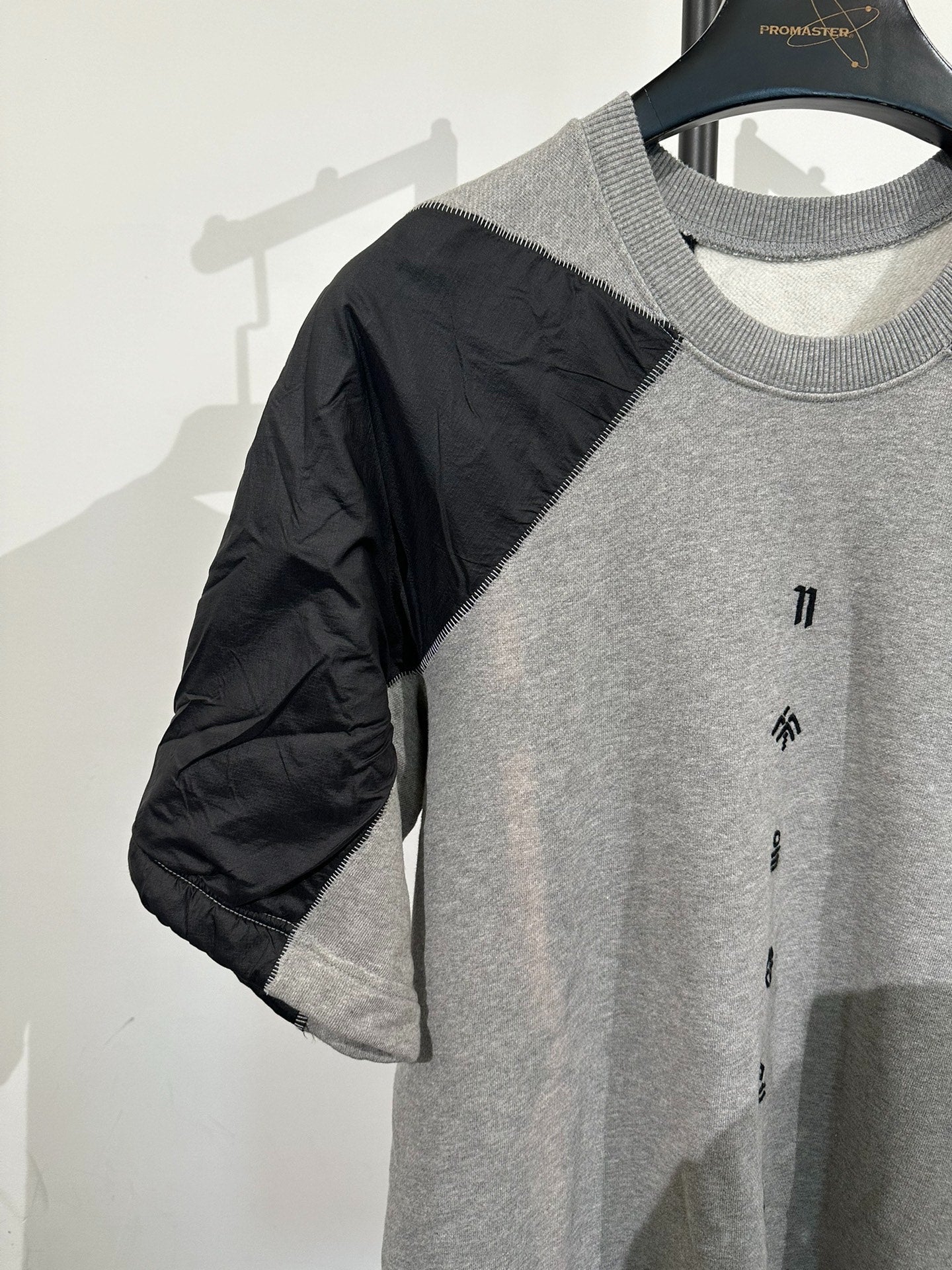 Boris Bidjan Saberi 11by BBS Nylon Panel Embroidered T-shirt
