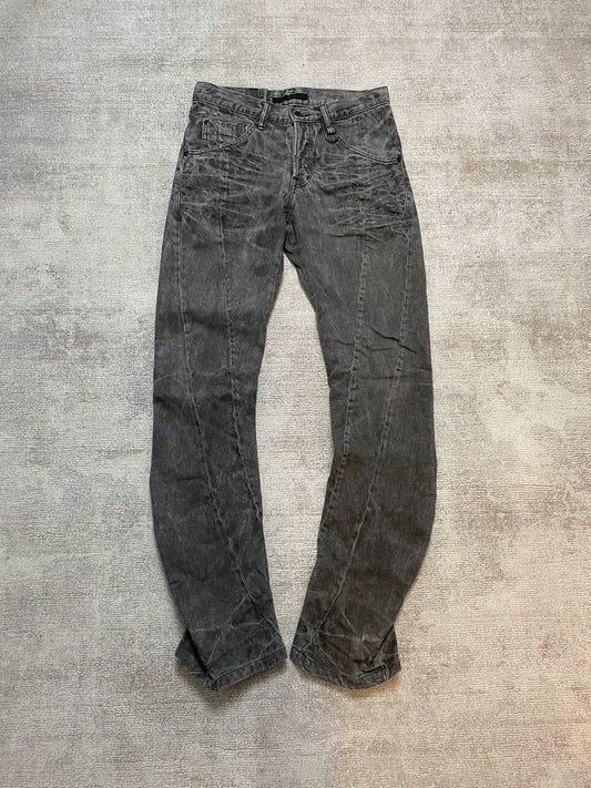 spiraled gray flared pants by julius 7