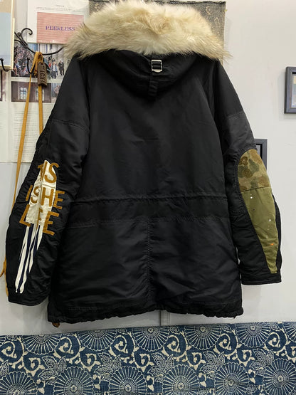 visvim valdez coat with detachable fur hood