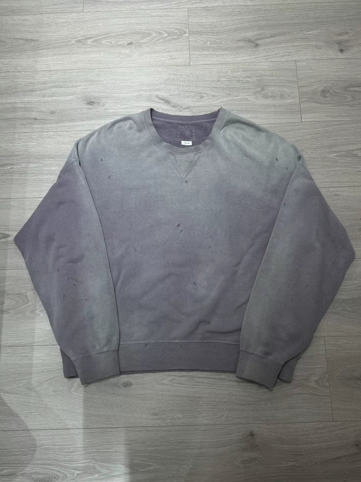 navy dyed oversized sweatshirt with details