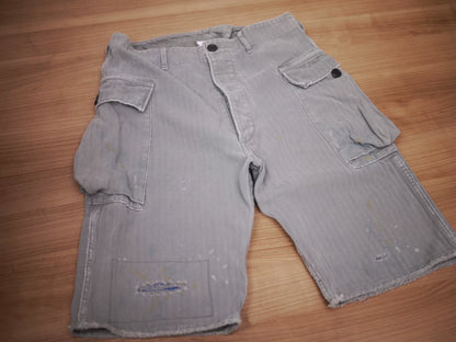 visvim veterans crash shorts in grey