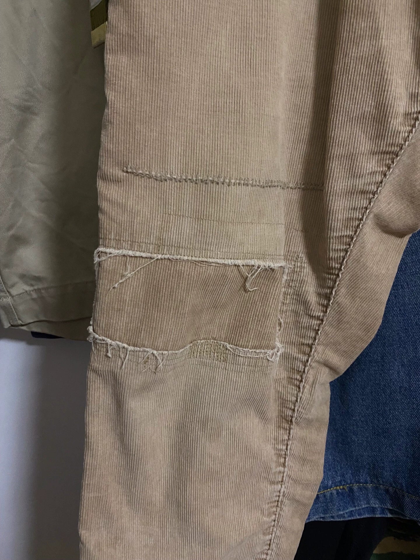 light khaki corduroy casual pants