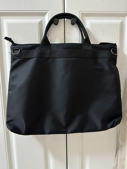 Jean Paul Gaultier Black Checkered Zipper Briefcase