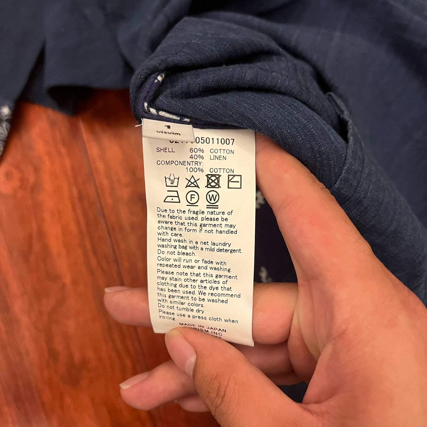 Visvim ICT Kerchief Border Tunic Navy