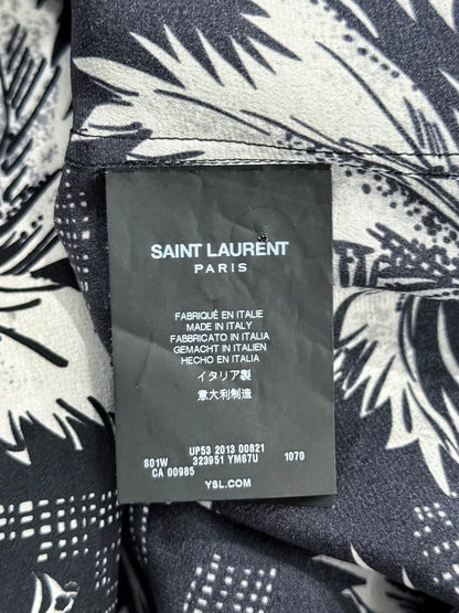 Saint Laurent 2014ss Black Silk Shirt