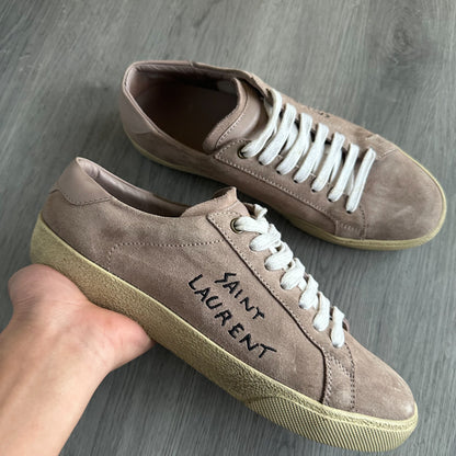 Saint Laurent Suede Court Classic Sneakers
