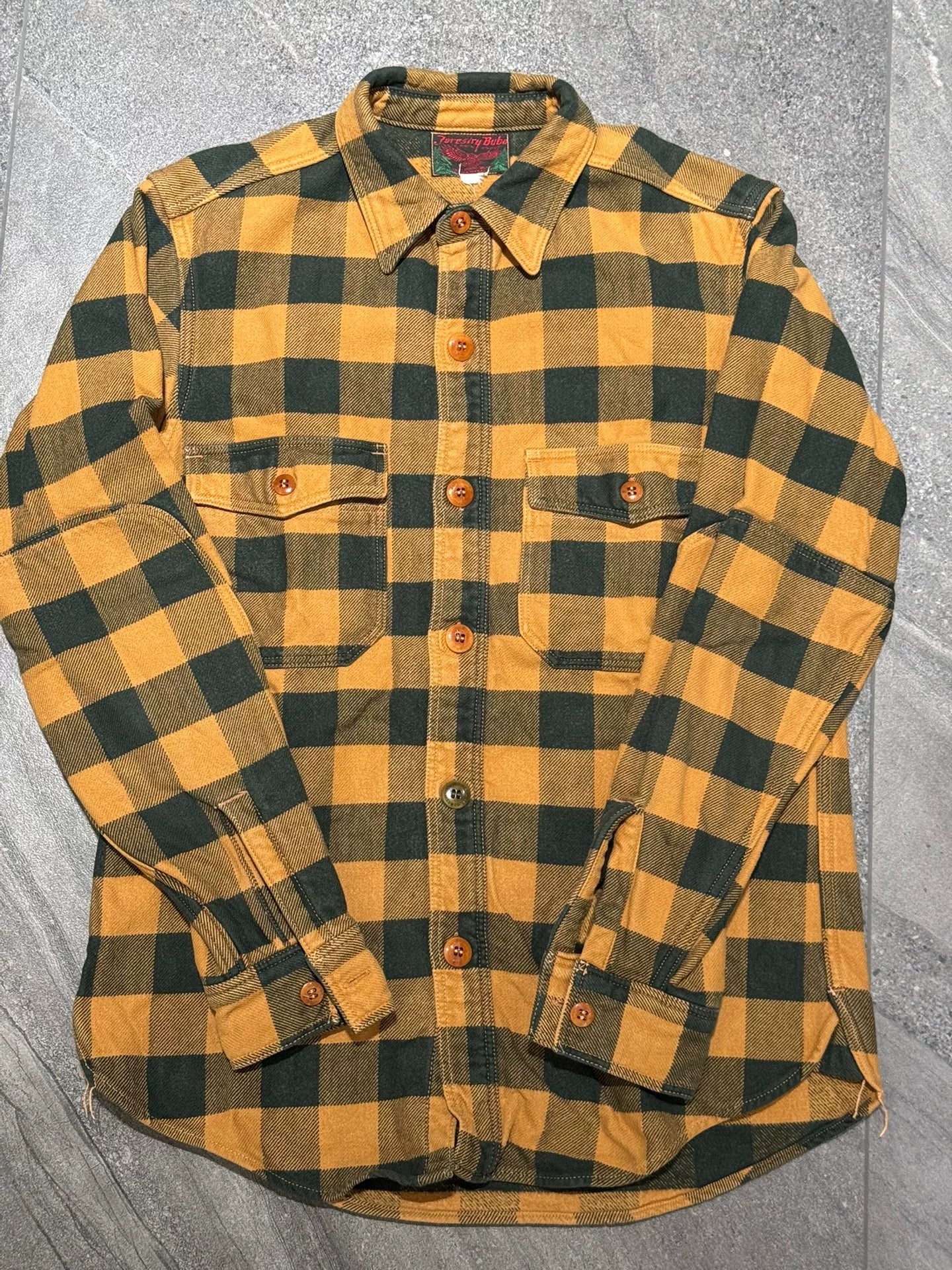 Freewheelers Plaid Shirt Yellow Green