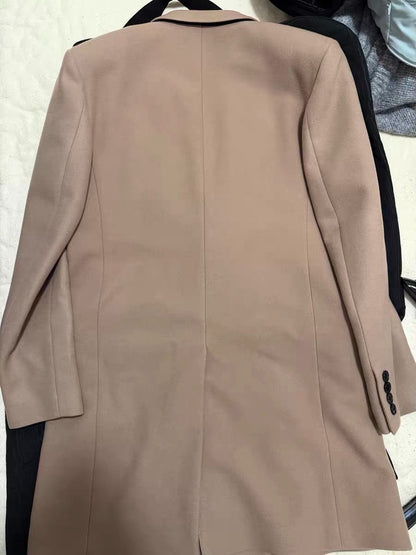 Saint Laurent Cashmere Wool Blend Coat