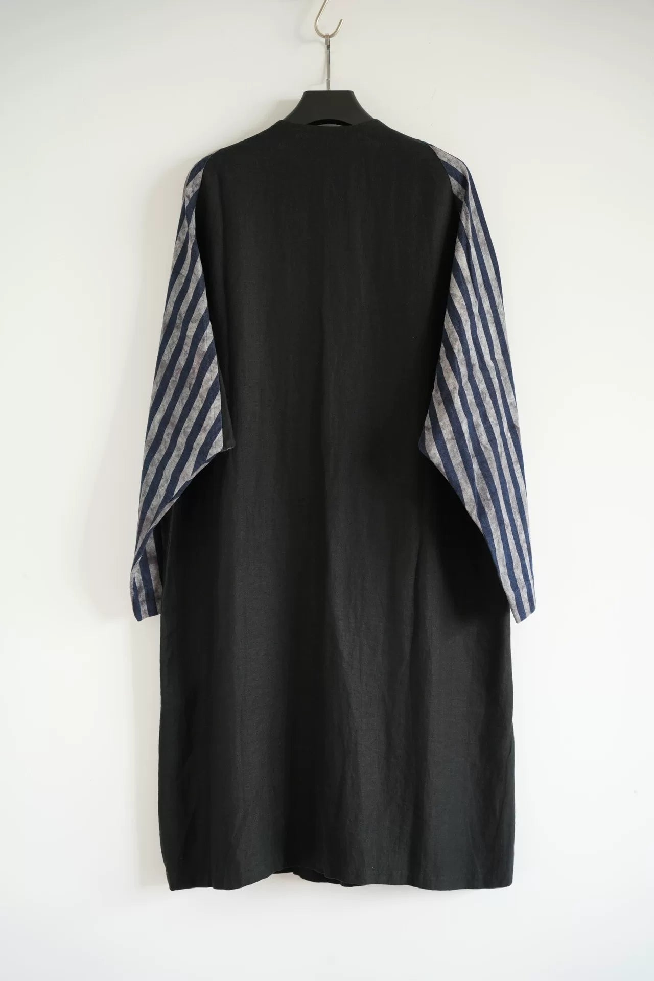 Yohji Yamamoto Striped Sleeve Linen Coat