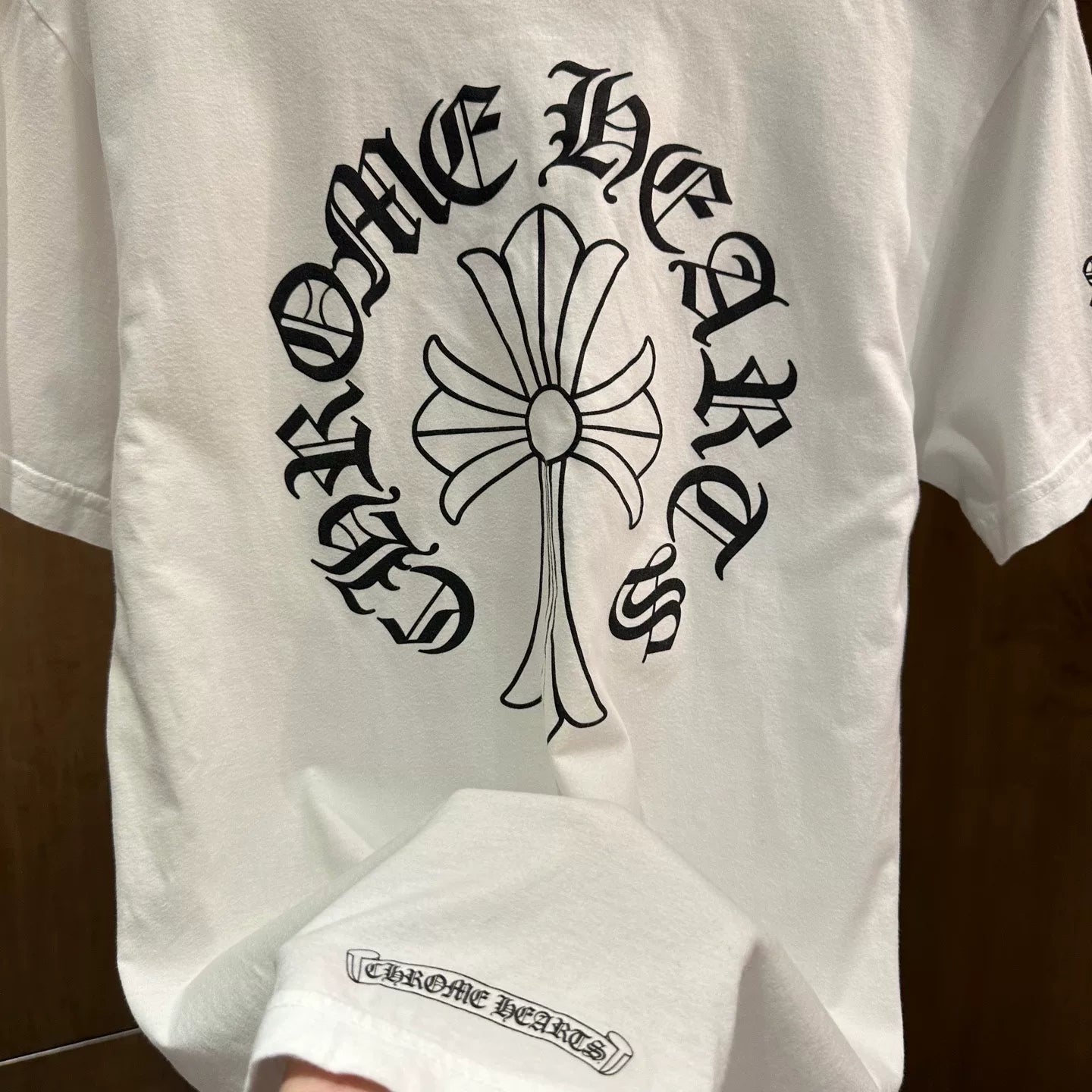 Chrome Hearts White Collar Sanskrit Tee