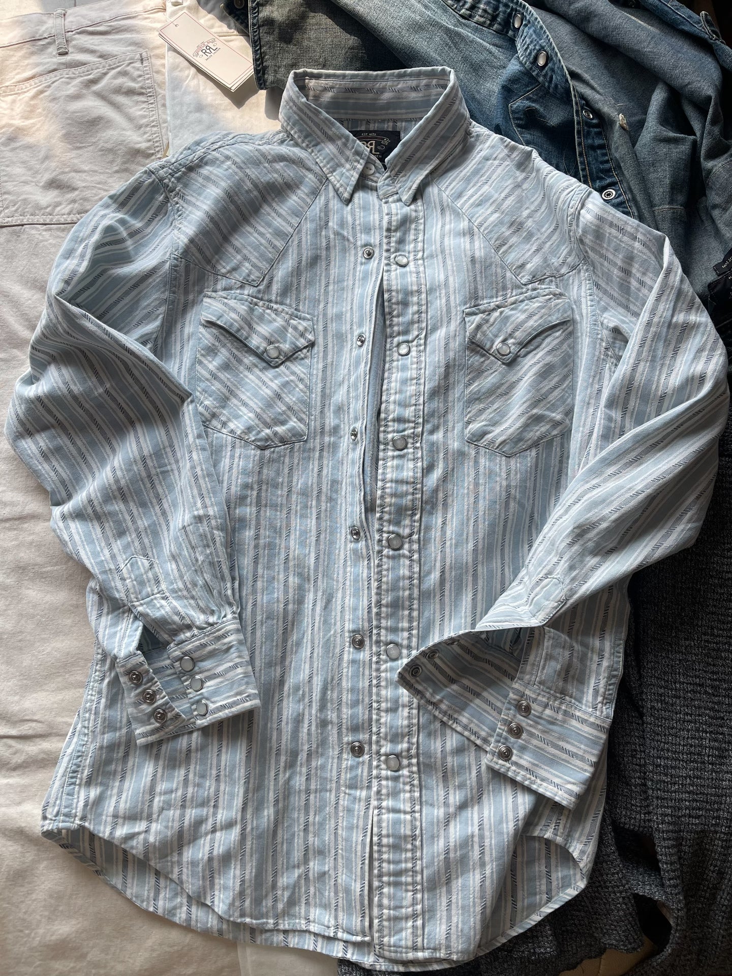 RRL Double RL Striped Western Shirt