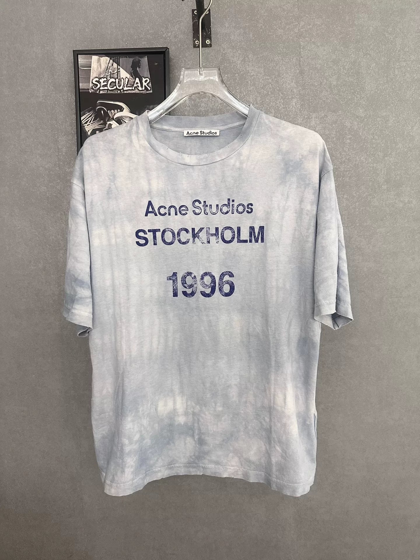 acne studios 1996 blue tie-dye t-shirt