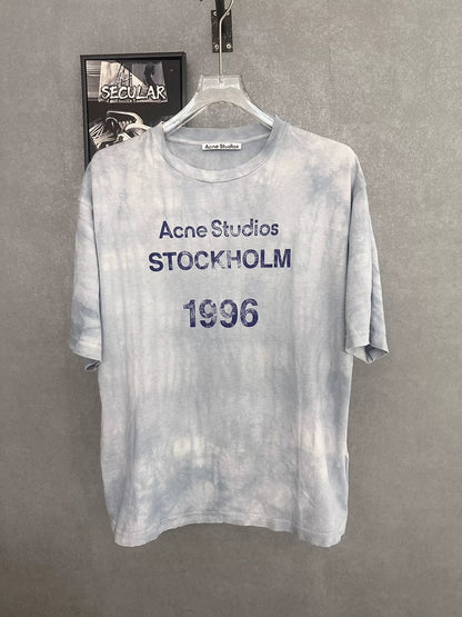 acne studios 1996 blue tie-dye t-shirt