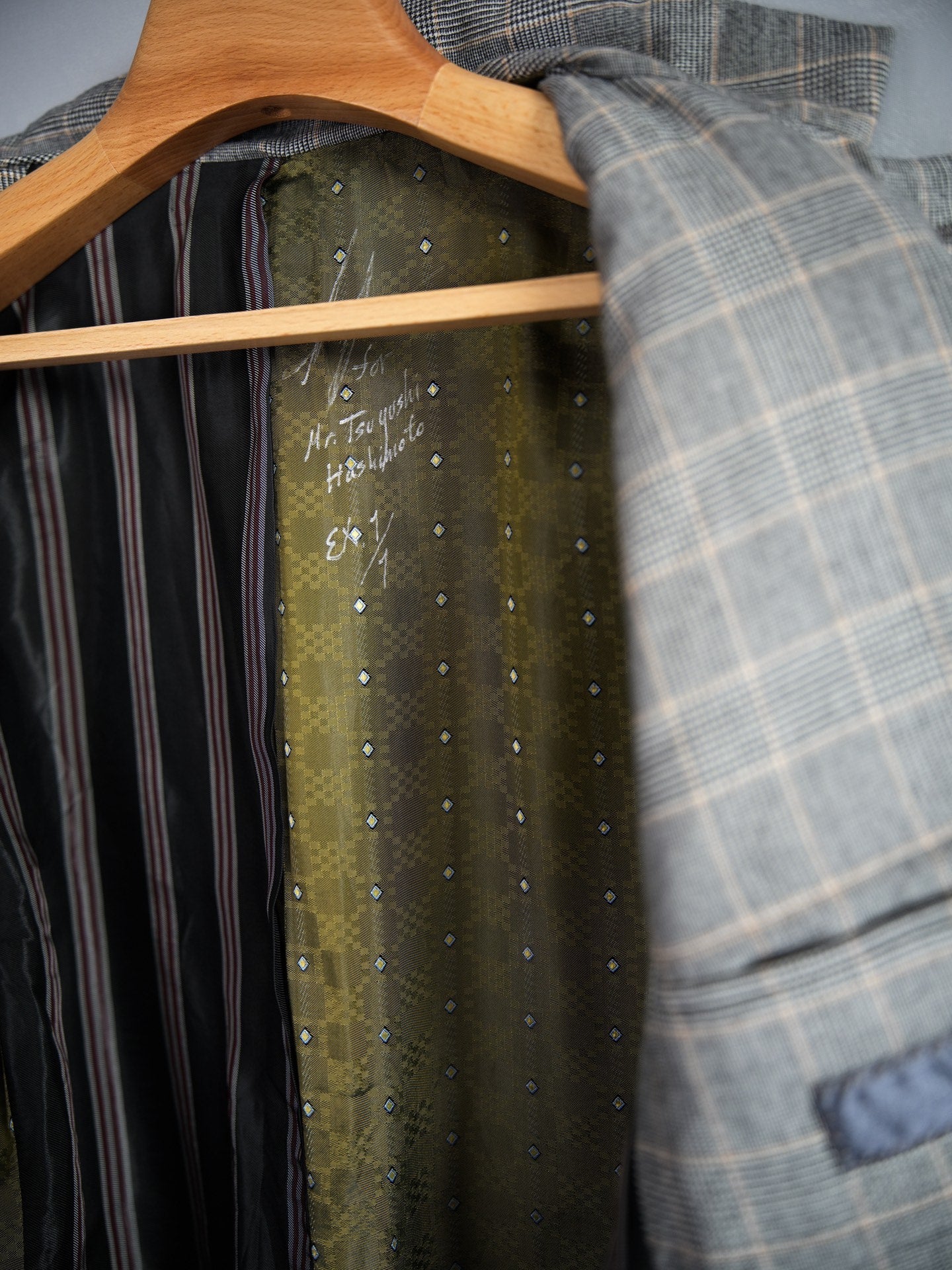 Geoffrey B.Small 3B Notch Lapel Plaid Jacket
