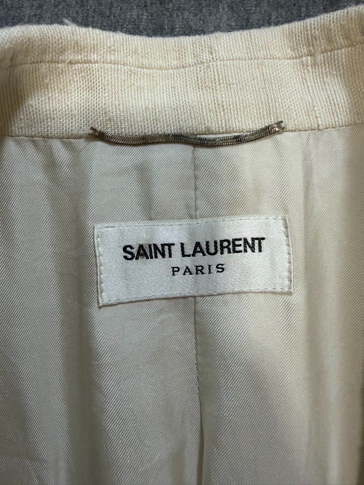 Saint Laurent Cream Wool Blazer