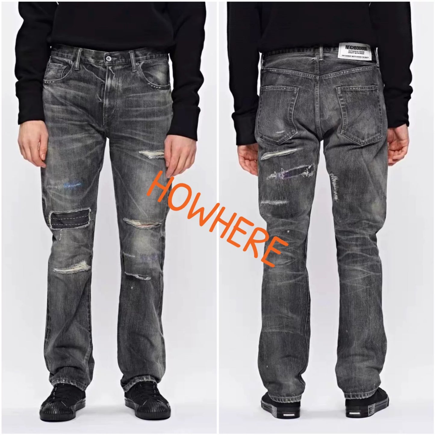 NEIGHBORHOOD 19AW Distressed Jeans