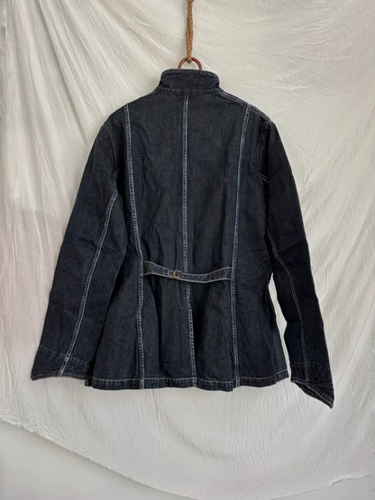 Kapital Vintage Denim Open-Front Blazer