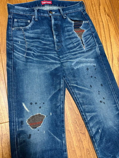 Neighborhood x Supreme Distressed Denim Pants