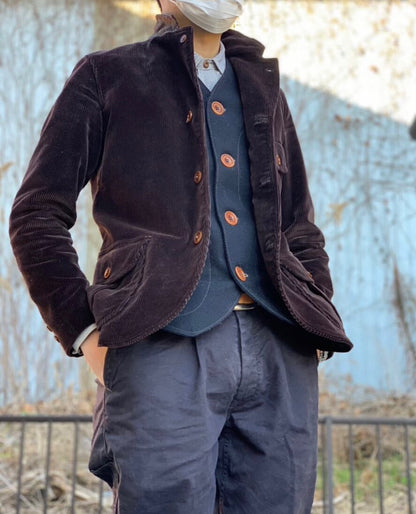 freewheelers corduroy hunting jacket in red-brown