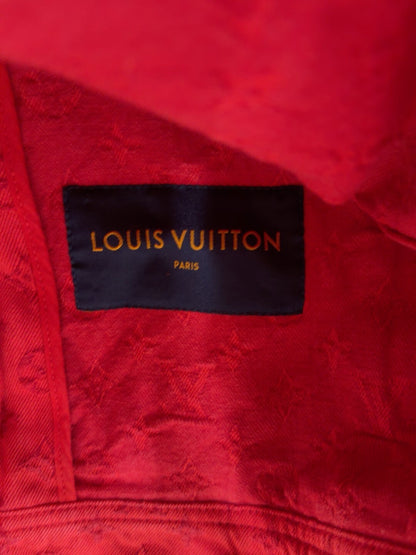 Louis Vuitton Red Logo Denim Jacket