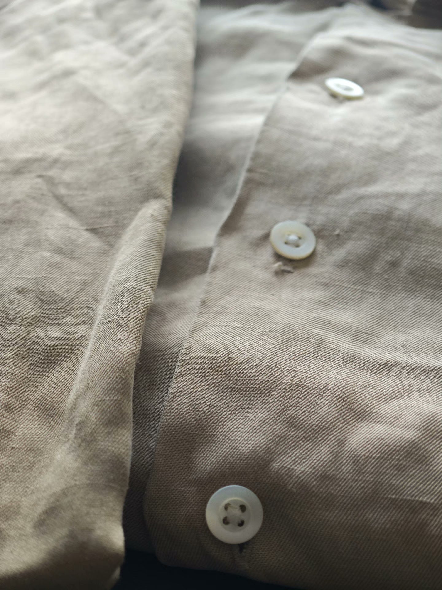RL Polo Khaki Linen Short Sleeve Shirt