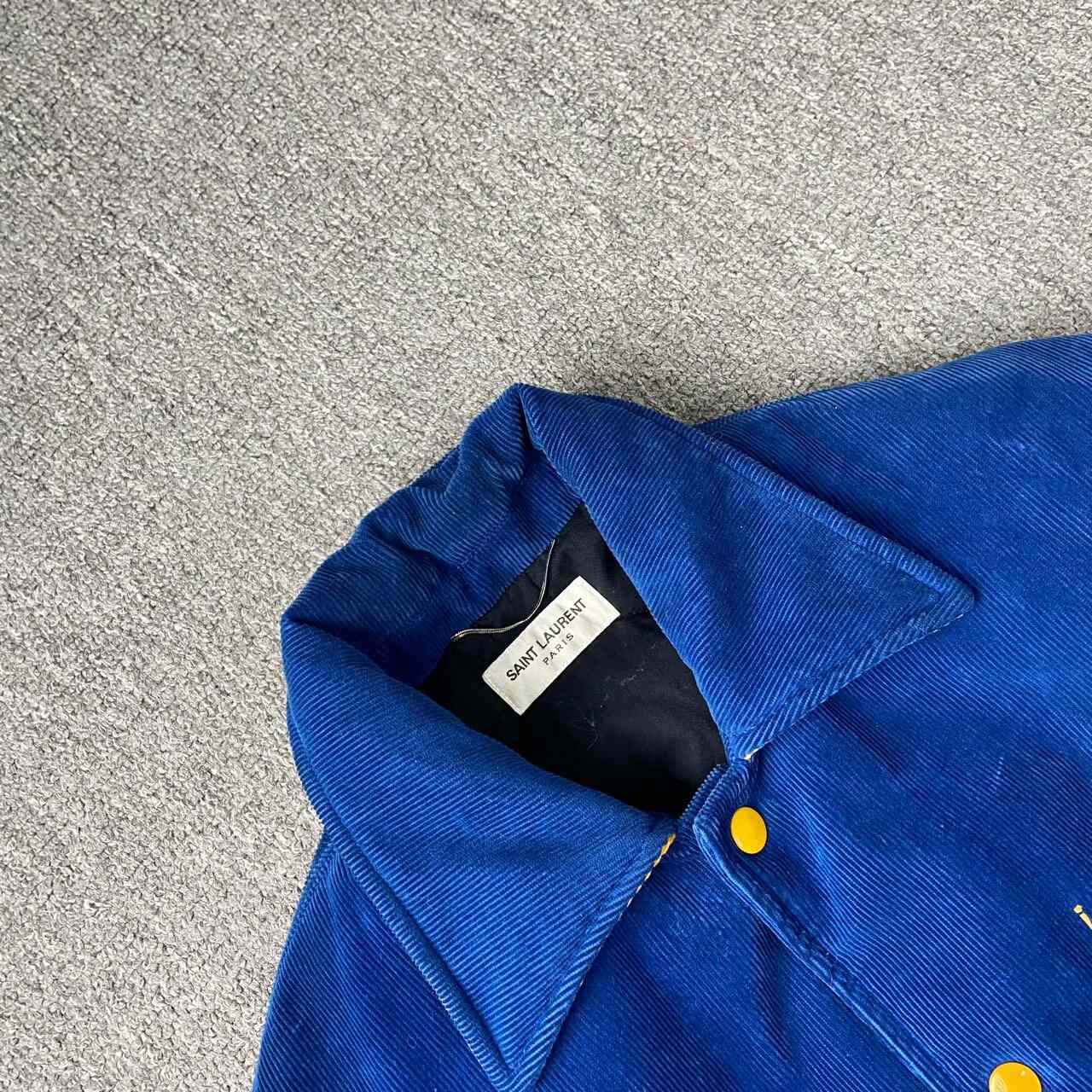 Saint Laurent Colorblock Corduroy Jacket