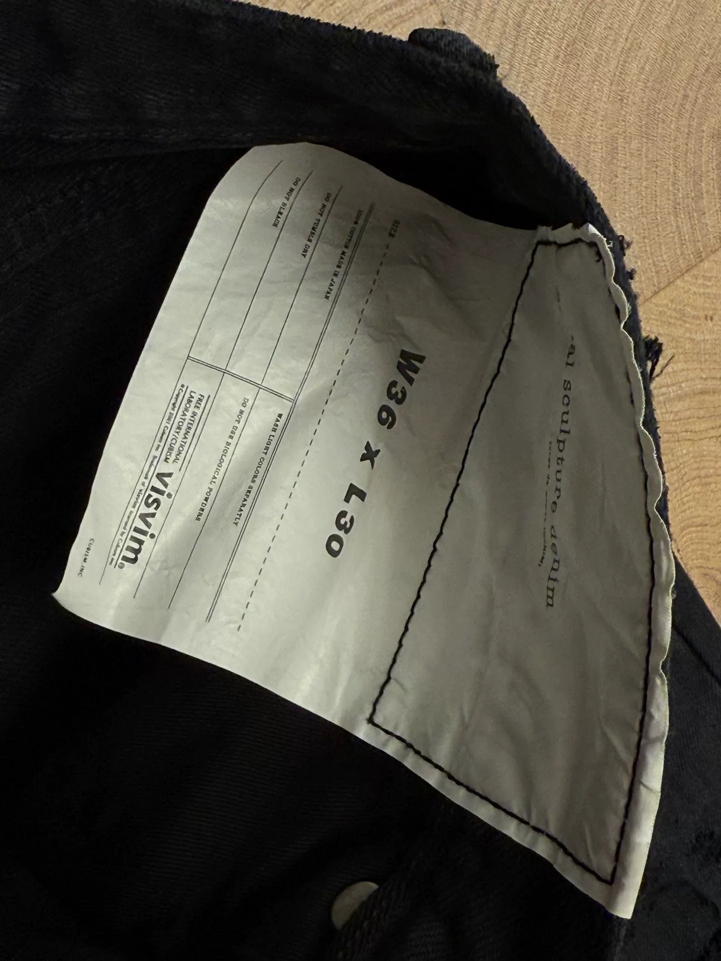 VISVIM 20SS Distressed Black Jeans