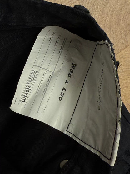VISVIM 20SS Distressed Black Jeans