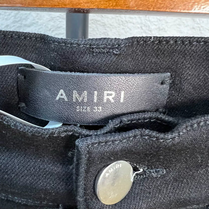 amiri black casual ripped denim jeans