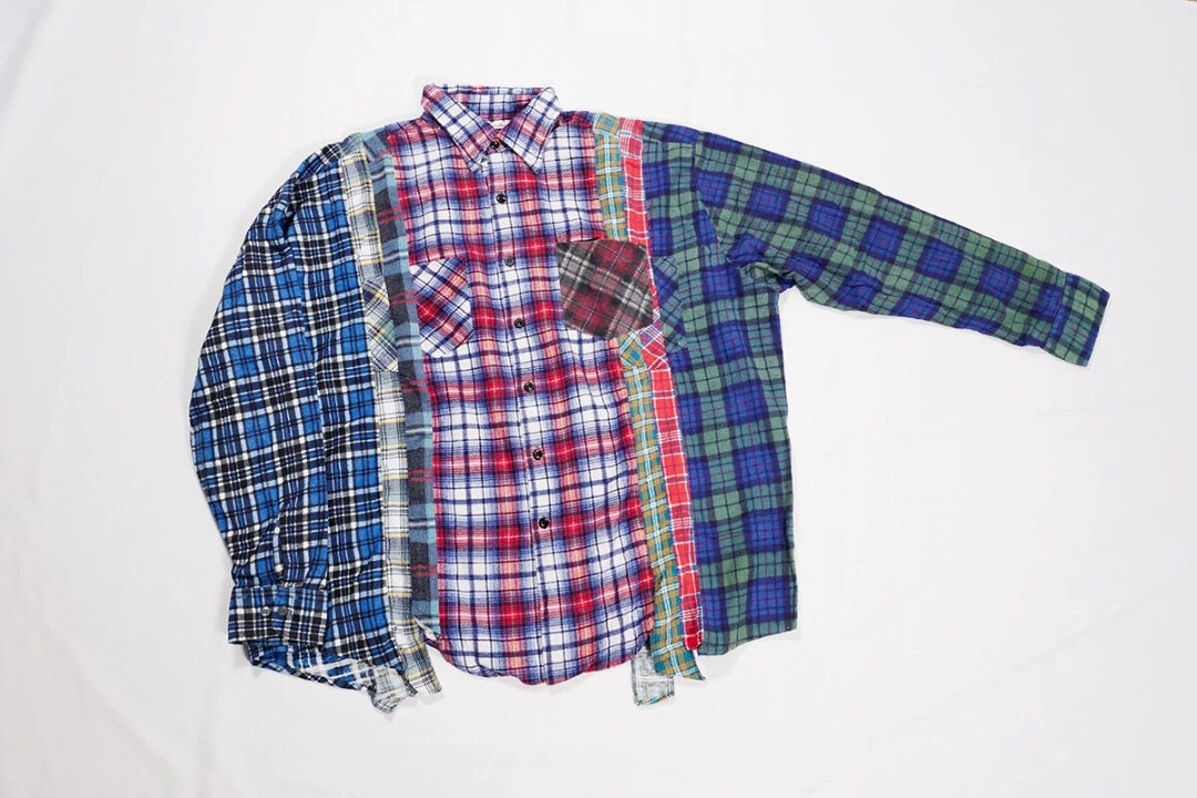 NEEDLES Rebuild 7 Cut Flannel Shirt