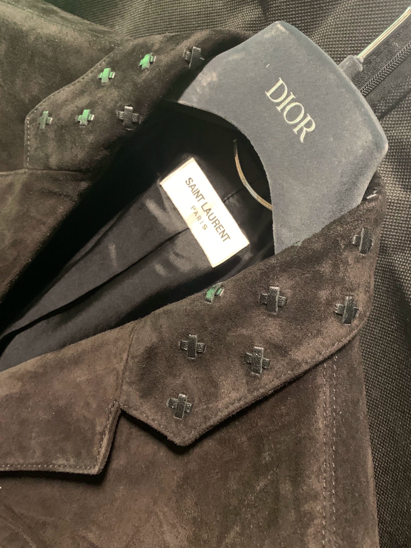 saint laurent suede blazer size 48