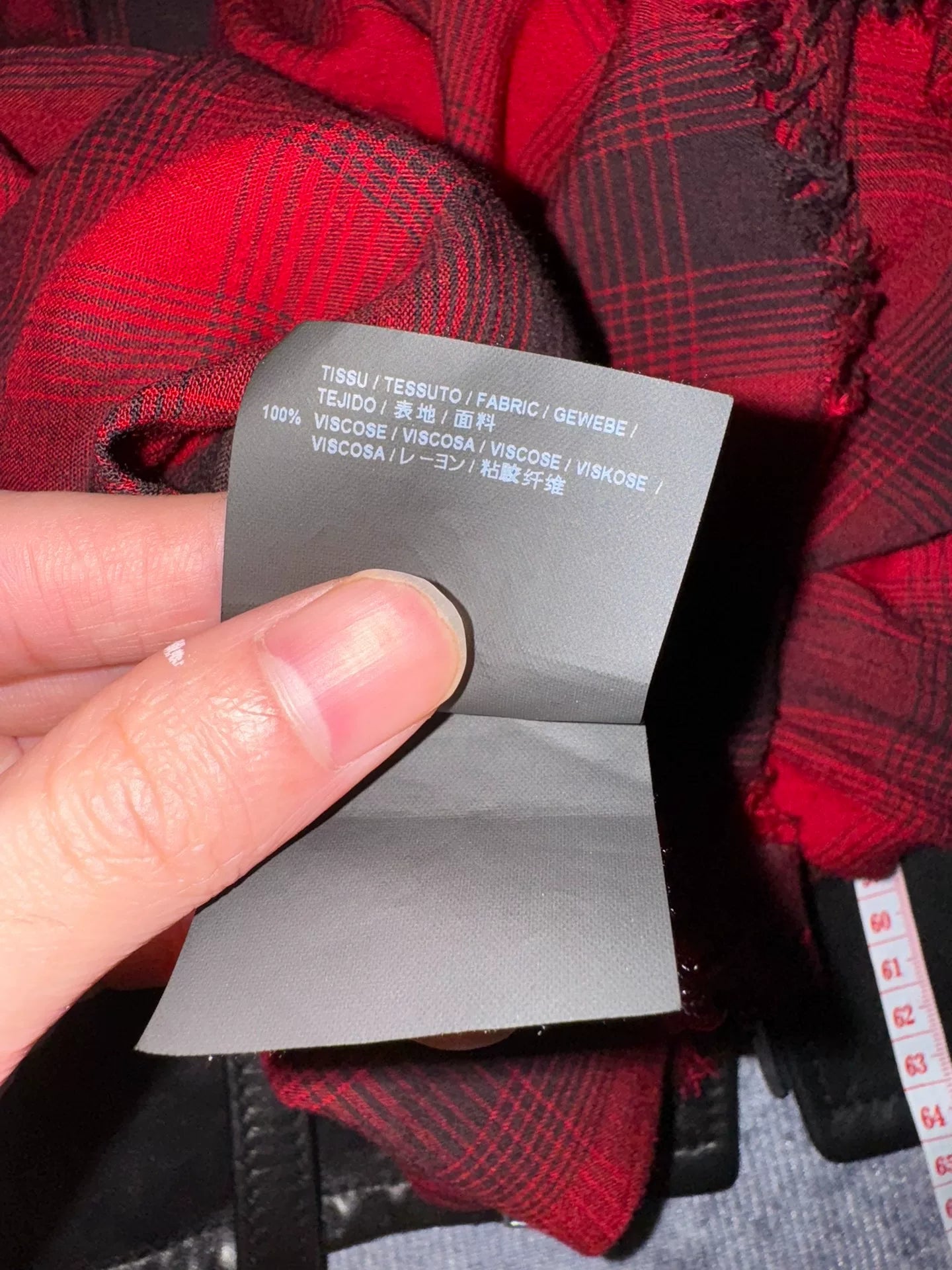 Saint Laurent Red Plaid Shirt