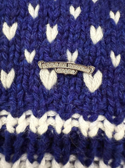 Chrome Hearts Cross Patch Silver Knit Sweater