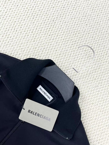 balenciaga black logo sports jacket size 36