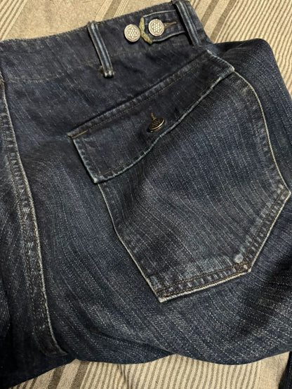 vintage blue-dyed work pants from RRL