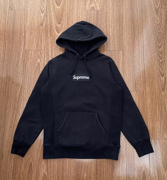 supreme box logo hoodie black