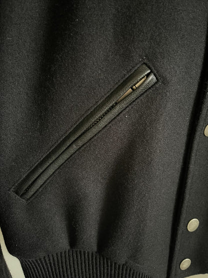 Saint Laurent Leather Sleeve HEAVEN Jacket